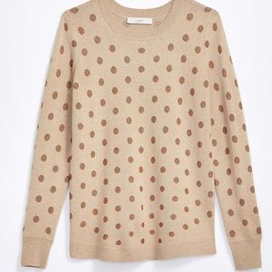 NWT LOFT Dotted Shirttail Sweater
